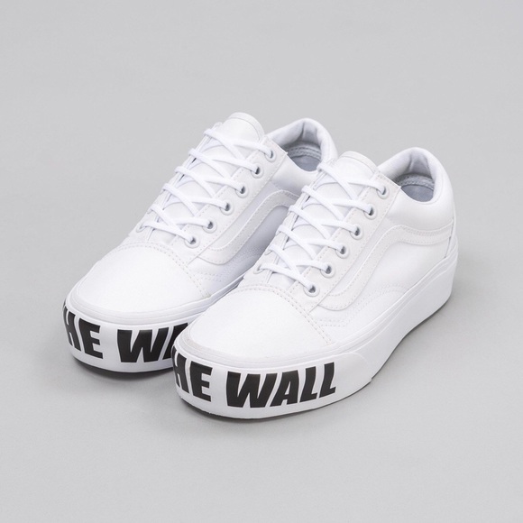 off white platform vans